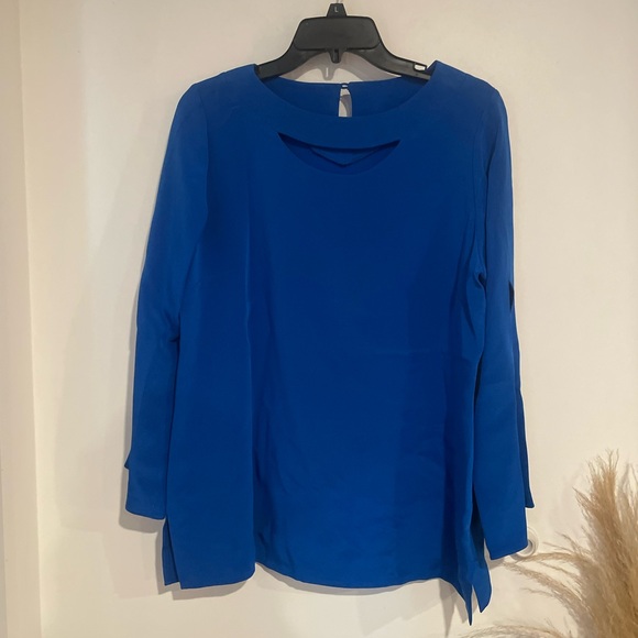 Chic Emmelle Royal Blue Silk Women's Blouse